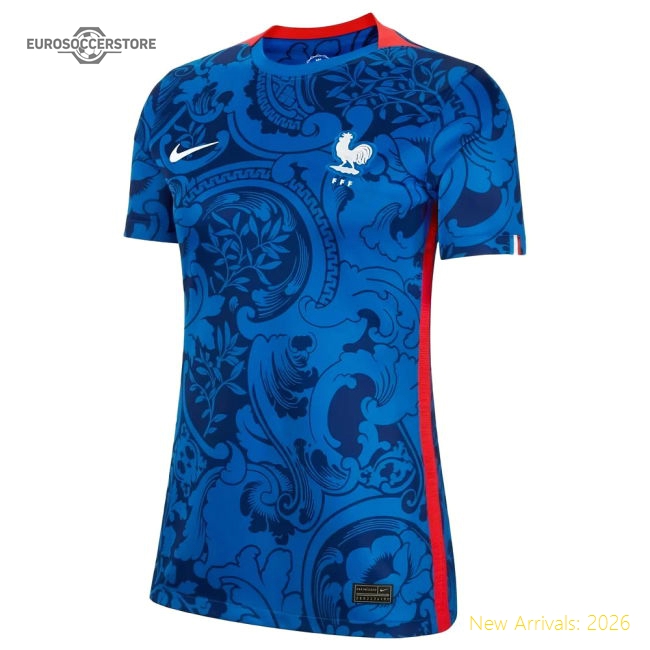 2022 France Euros Home Shirt (Ladies) (RENARD 3)-Football Shirts Shop