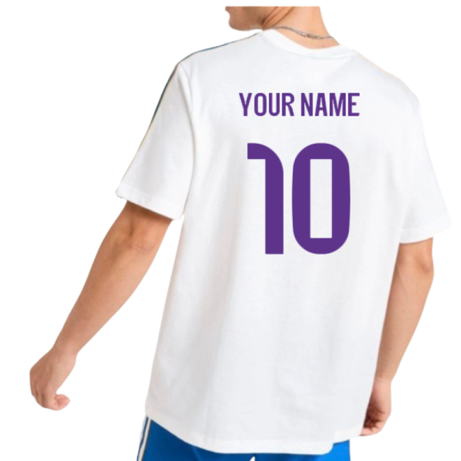 2025-2026 Real Madrid Icon T-Shirt (White) (Your Name)-Football Shirts Shop