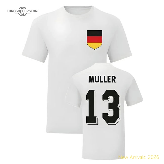 Thomas Muller Germany National Hero Tee\'s (White)-Football Shirts Shop