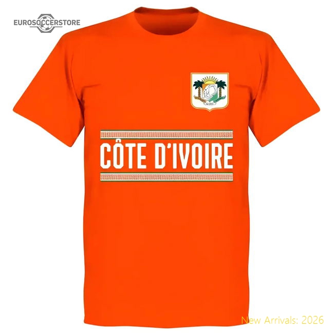 Ivory Coast Team T-Shirt - Orange-Football Shirts Shop