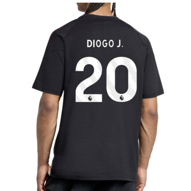 2025-2026 Liverpool Training Tee (Black) (Diogo J. 20)-Football Shirts Shop