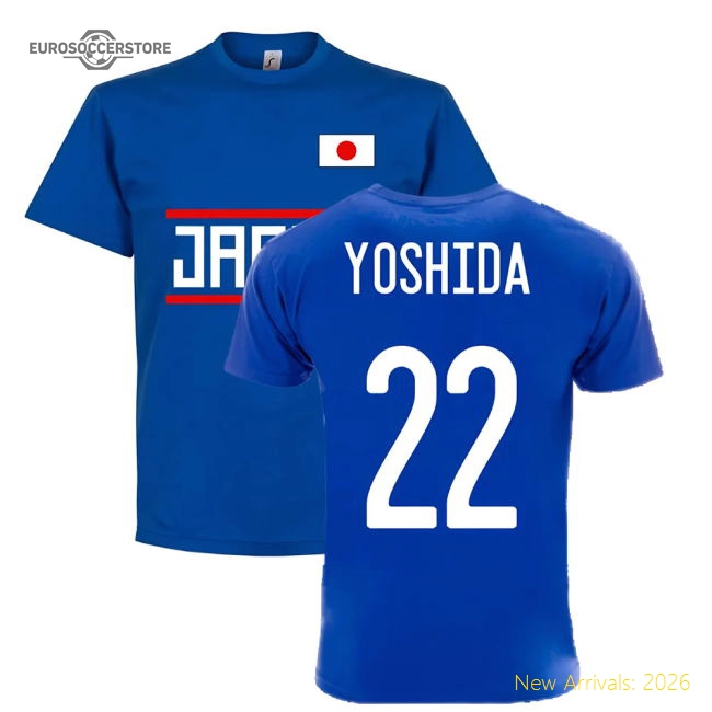 Japan Team T-Shirt - Royal (YOSHIDA 22)-Football Shirts Shop