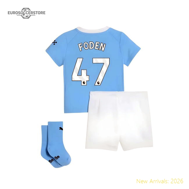 2025-2026 Man City Home Baby Kit (Foden 47)-Football Shirts Shop
