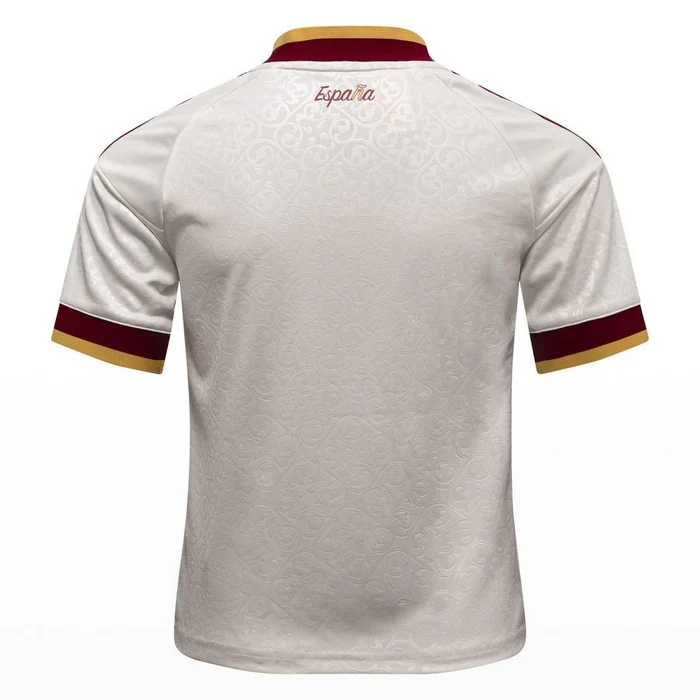 Men's Spain Away Shirt 2026 – Pure White & Crimson Football Supporter Jersey