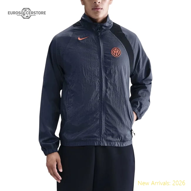 2025-2026 Inter Milan T90 Training Jacket (Charcoal)-Football Shirts Shop