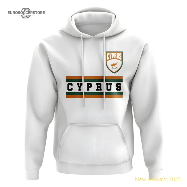 Cyprus Core Football Country Hoody (White)-Football Shirts Shop