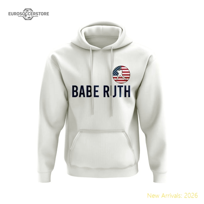 Babe Ruth USA Name Hoody (White)-Football Shirts Shop