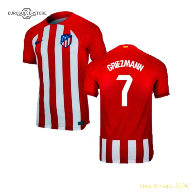 2023-2024 Atletico Madrid Home Shirt (Griezmann 7)-Football Shirts Shop