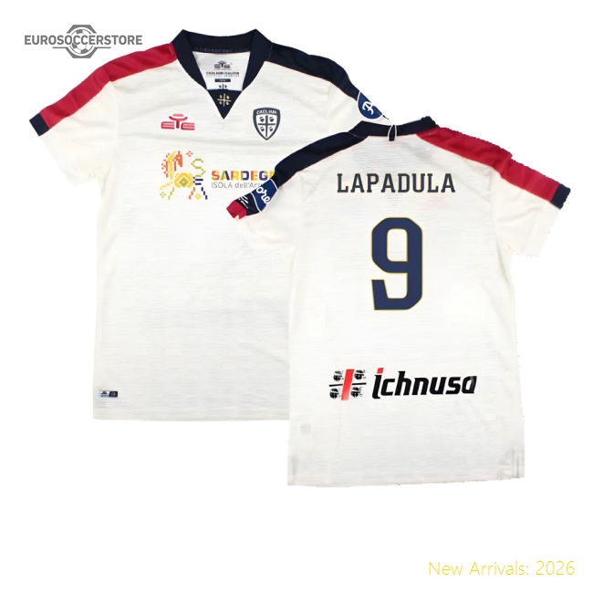 Cagliari 2022-23 Away Shirt (S) (Lapadula 9) (BNWT)-Football Shirts Shop