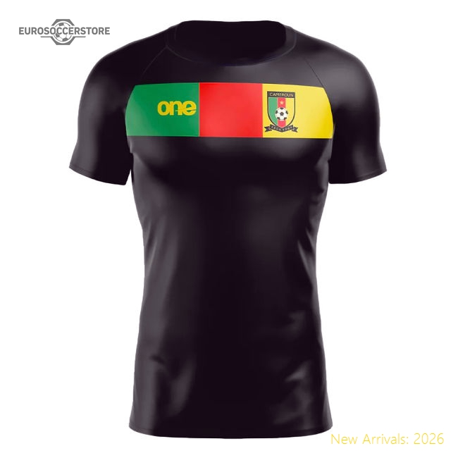 2023-2024 Cameroon Training Tee (Black) (MBEUMO 20)-Football Shirts Shop