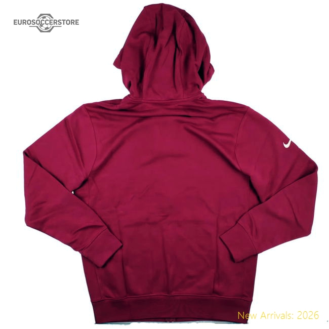 2023-2024 Barcelona Full-Zip French Terry Hoodie (Noble Red)-Football Shirts Shop