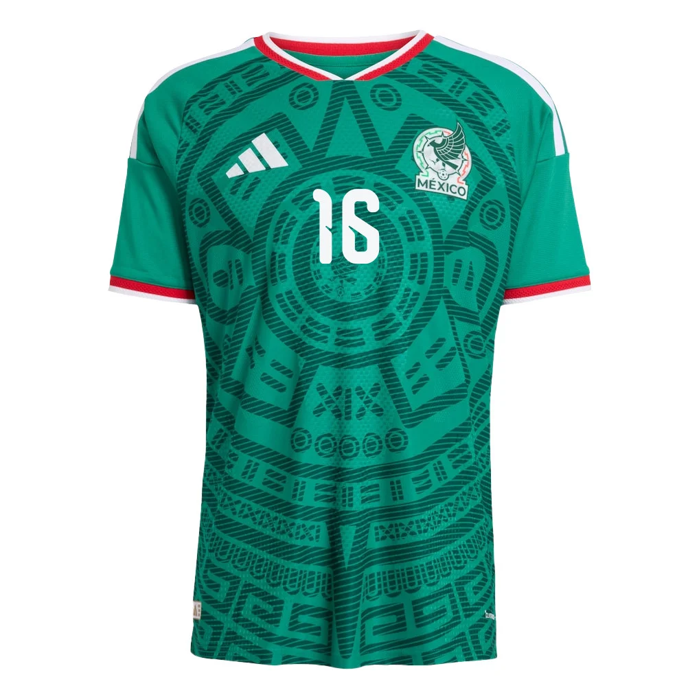 Mexico Home 3D Printed Green T-Shirt Julián Quiñones 16 Unisex Tee