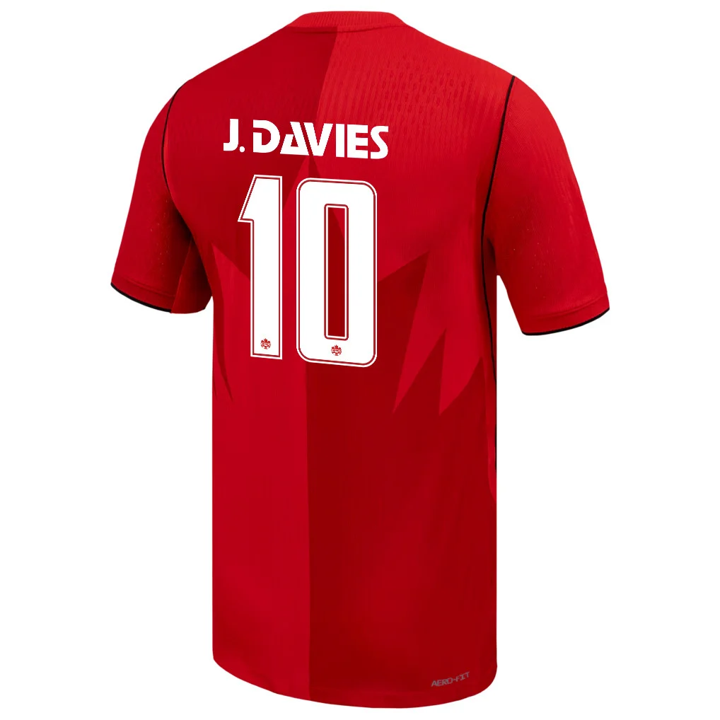 Canada Home Jersey 2026 Jonathan David 10 Red Short Sleeve - Football Shirts Shop