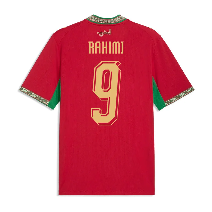 Morocco Home Jersey 2026 Soufiane Rahimi 9 Red Kit - Football Shirts Shop