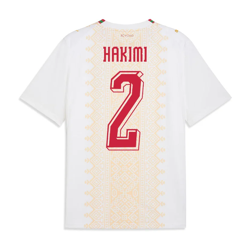 Morocco Away Jersey 2026/27 Achraf Hakimi 2 White Kit - Football Shirts Shop