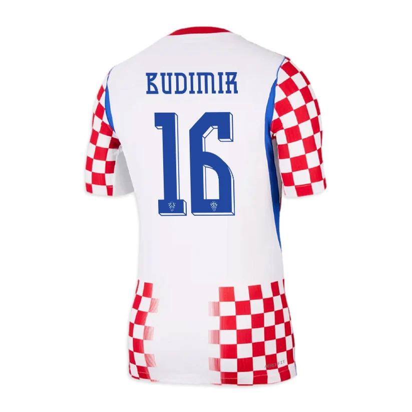 Croatia Home Jersey 2026 Ante Budimir 16 Checkered Red White - Football Shirts Shop