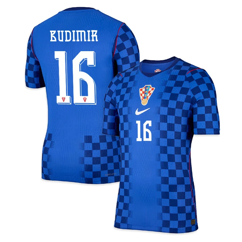 Croatia Away Jersey 2026 Ante Budimir 16 Blue Short Sleeve - Football Shirts Shop