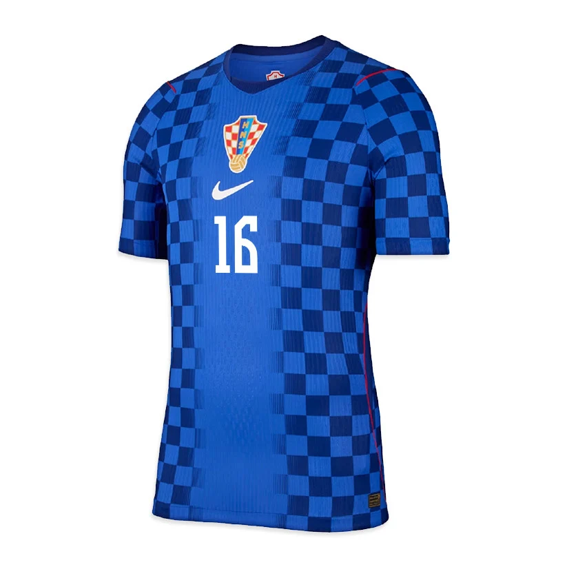 Croatia Away Jersey 2026 Ante Budimir 16 Blue Short Sleeve - Football Shirts Shop