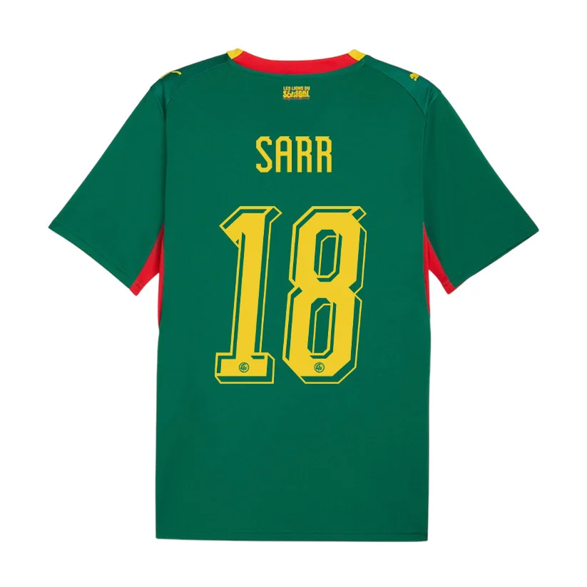 Senegal Away Jersey 2026 Ismaïla Sarr 18 Green Short Sleeve - Football Shirts Shop