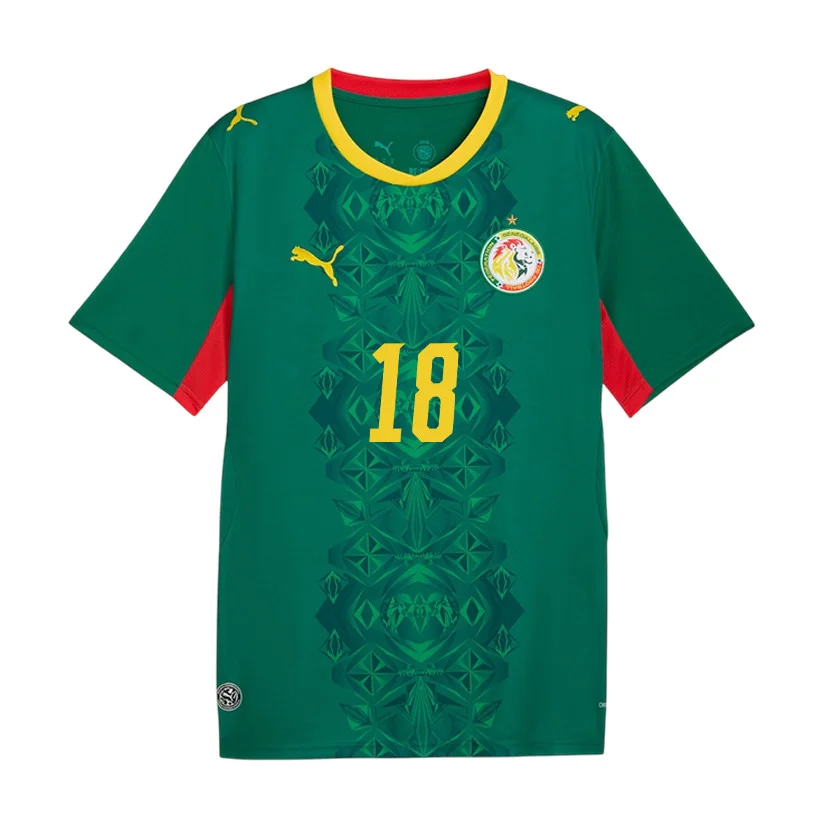 Senegal Away Jersey 2026 Ismaïla Sarr 18 Green Short Sleeve - Football Shirts Shop