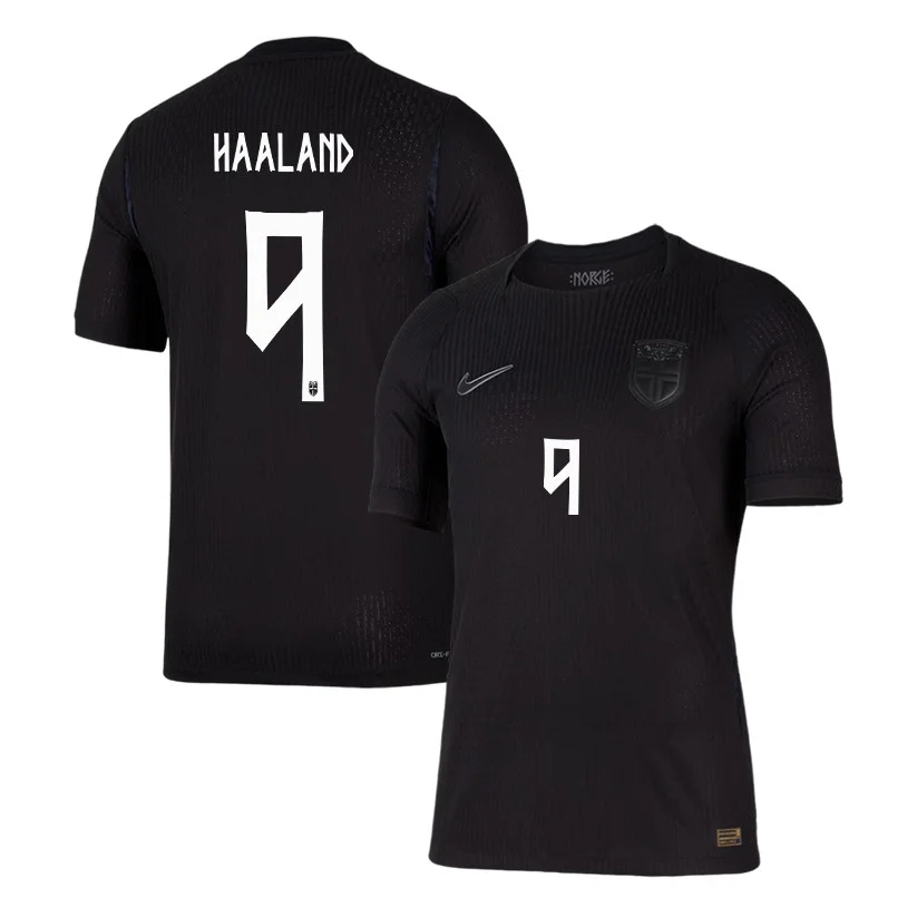 Erling Haaland Norway Away Jersey 2026 – Obsidian Black Supporter Football Shirt #9