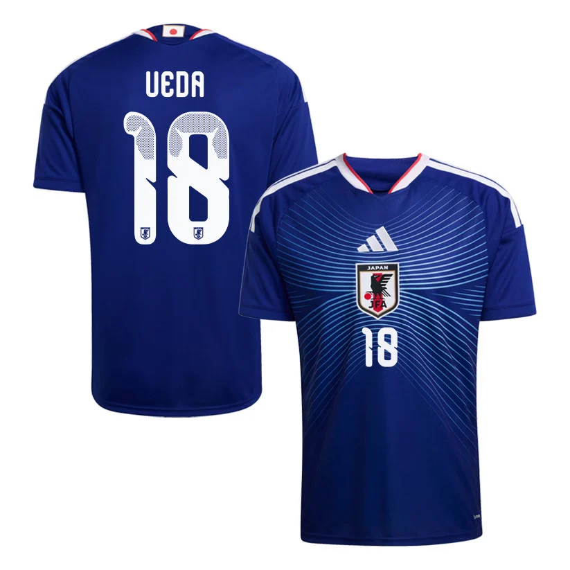 Japan Home Jersey 2026 Ueda 18 Blue Short Sleeve - Football Shirts Shop