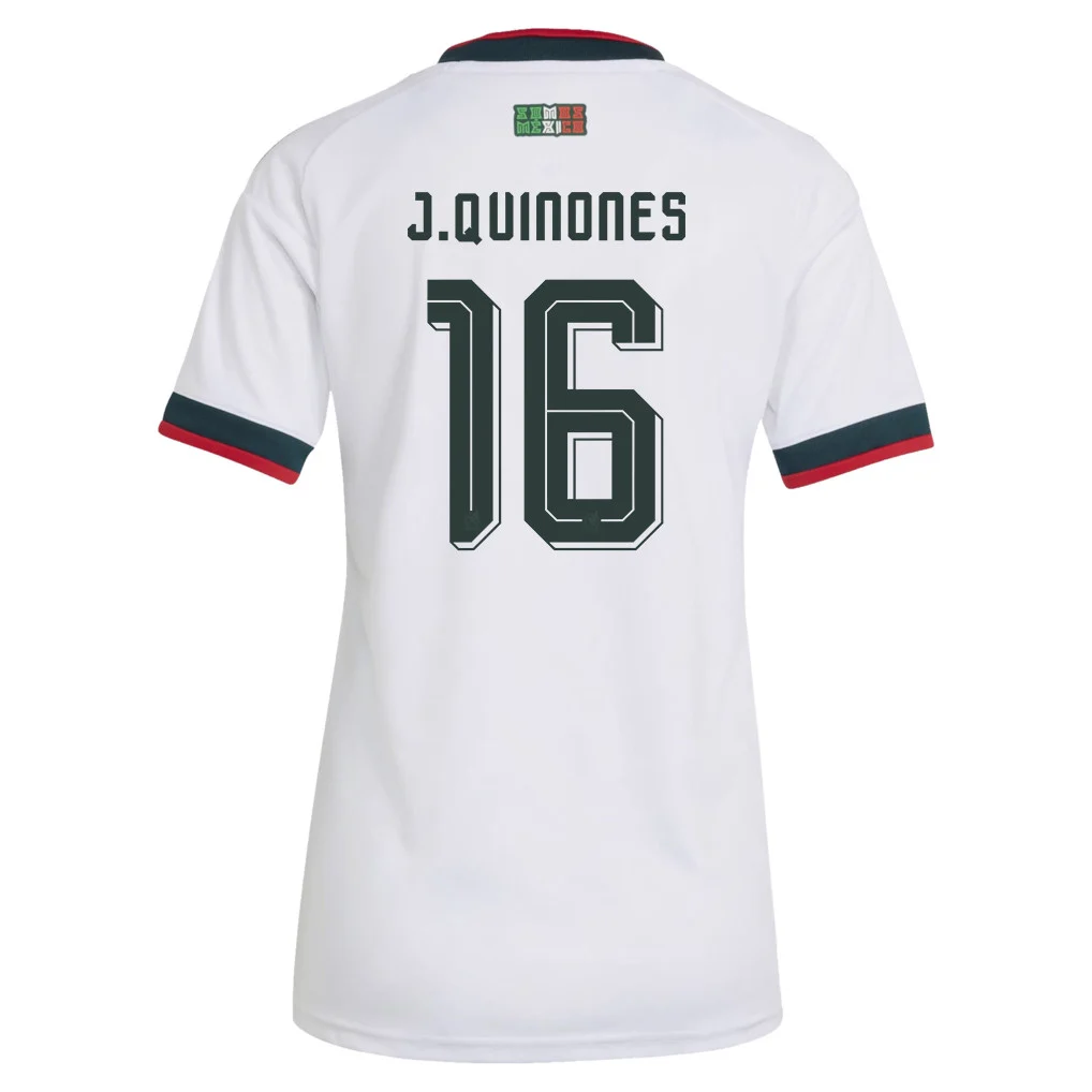 Mexico Away 3D Printed White T-Shirt Julián Quiñones 16 Unisex Tee
