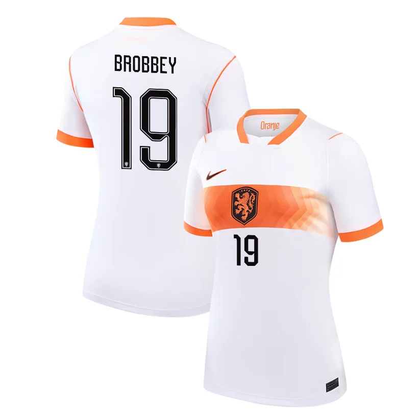 Brian Brobbey Netherlands 2026 Away Jersey – Unisex White Fully Printed Fan Tee