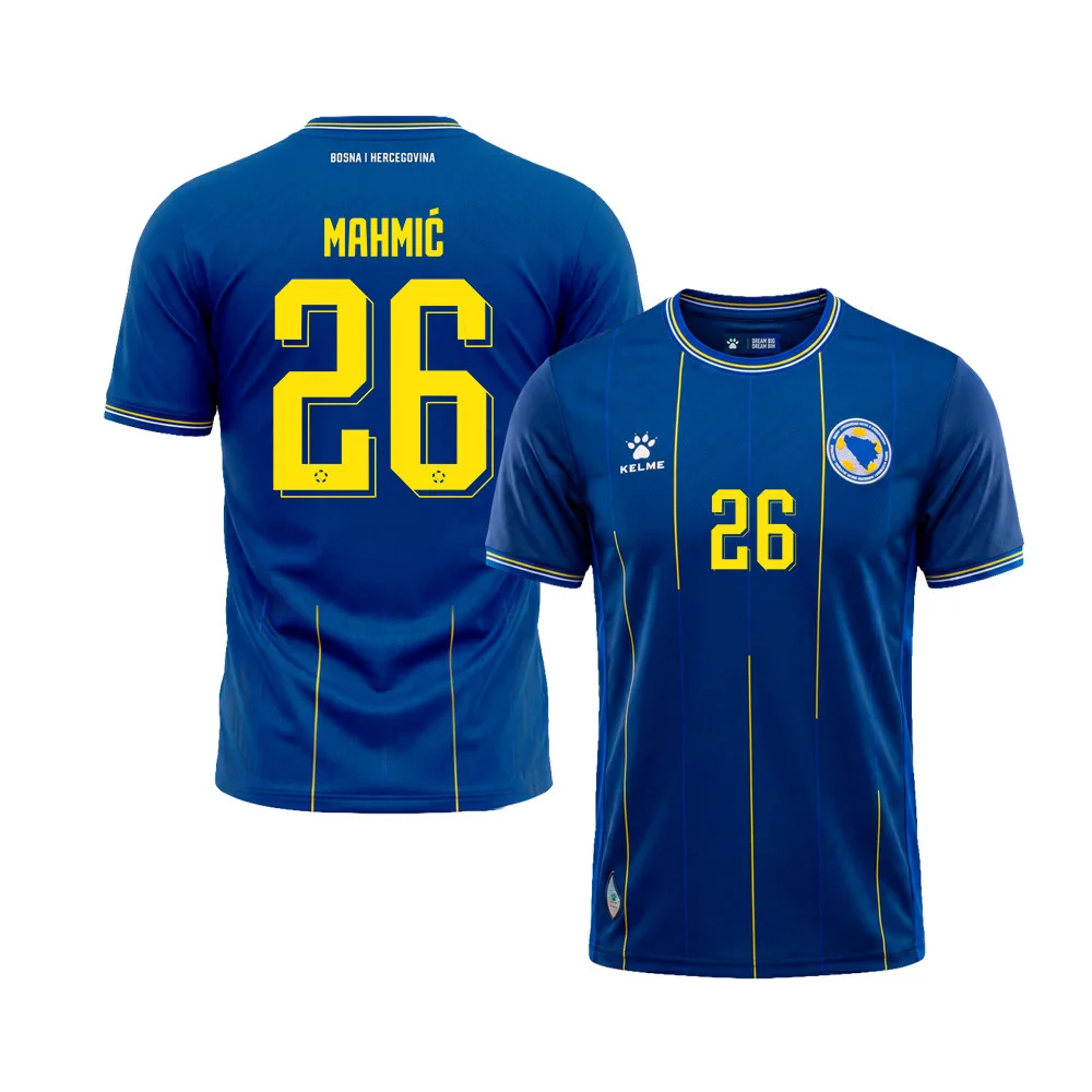 Bosnia Home Jersey 2026/27 Ermin Mahmic 26 Blue Kit - Football Shirts Shop