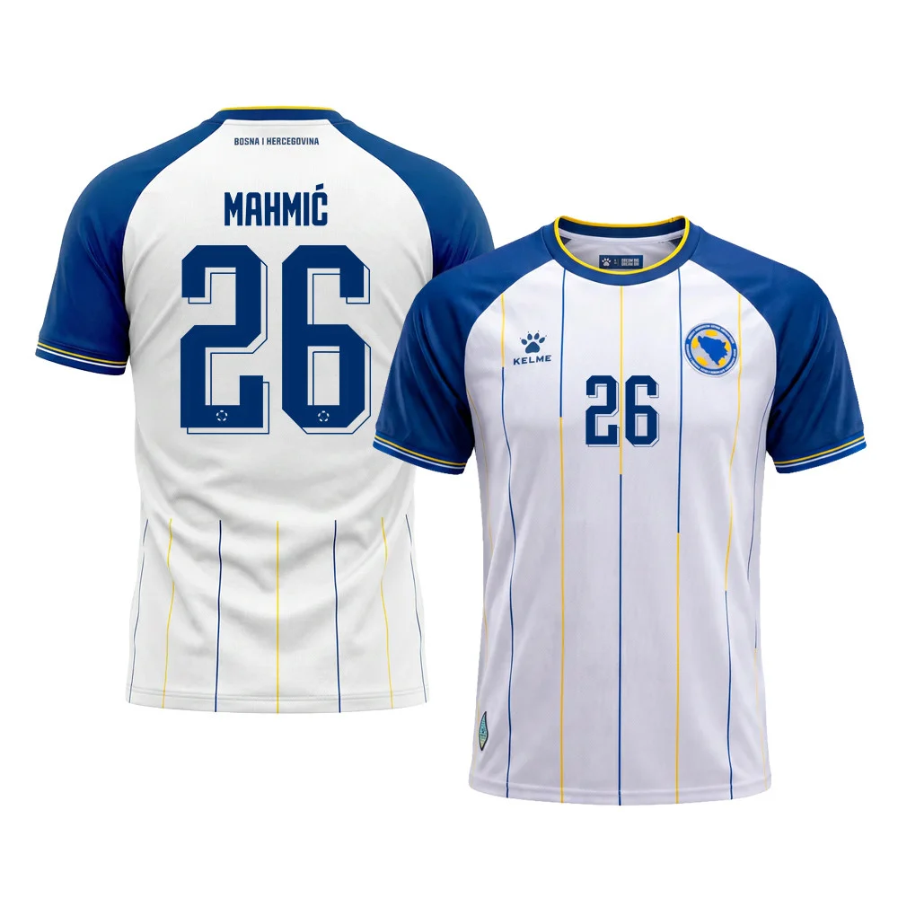 Bosnia Away Jersey 2026/27 Ermin Mahmic 26 White Kit - Football Shirts Shop