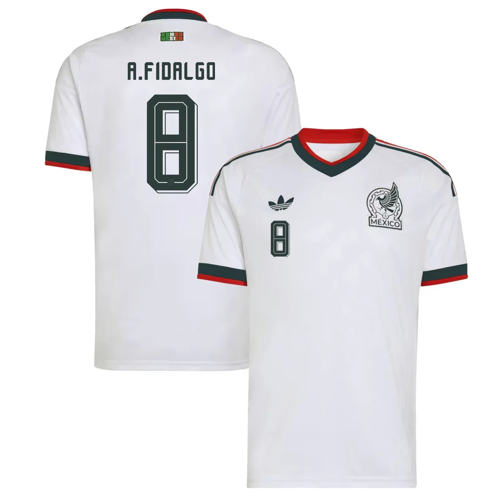 Alvaro Fidalgo Mexico 2026 Away 3D T-Shirt – Unisex White Fully Printed Football Fan Apparel