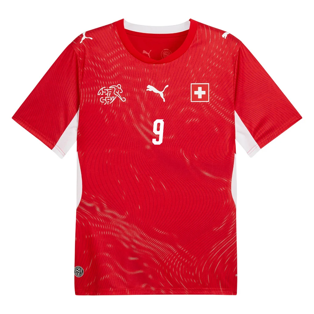 Switzerland Home Jersey 2026 Johan Manzambi 9 Red Kit - Football Shirts Shop