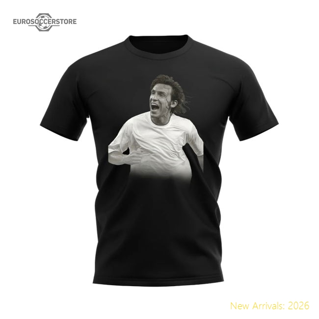 Andrea Pirlo Italy Legend T-Shirt (Black)-Football Shirts Shop