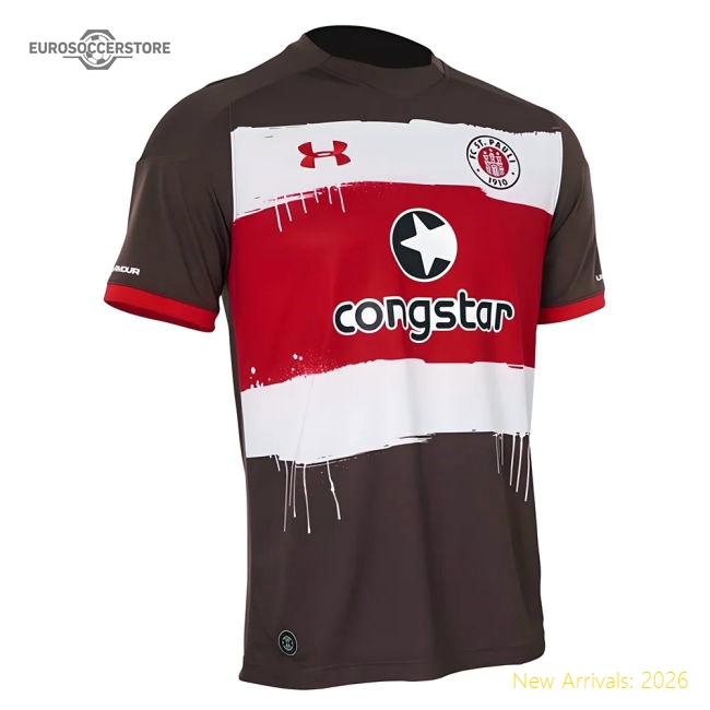 2017-2018 St Pauli Home Football Shirt-Football Shirts Shop