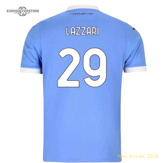 2025-2026 Lazio Home Shirt (Kids) (Lazzari 29)-Football Shirts Shop