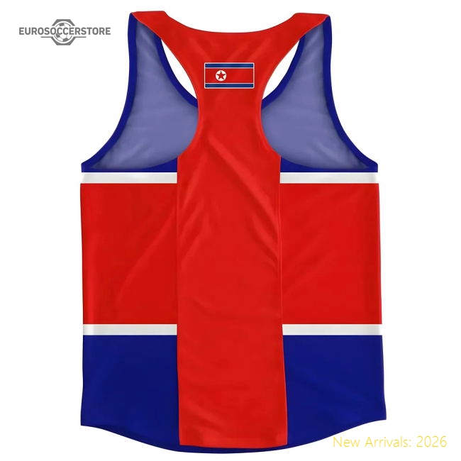 North Korea Flag Running Vest-Football Shirts Shop