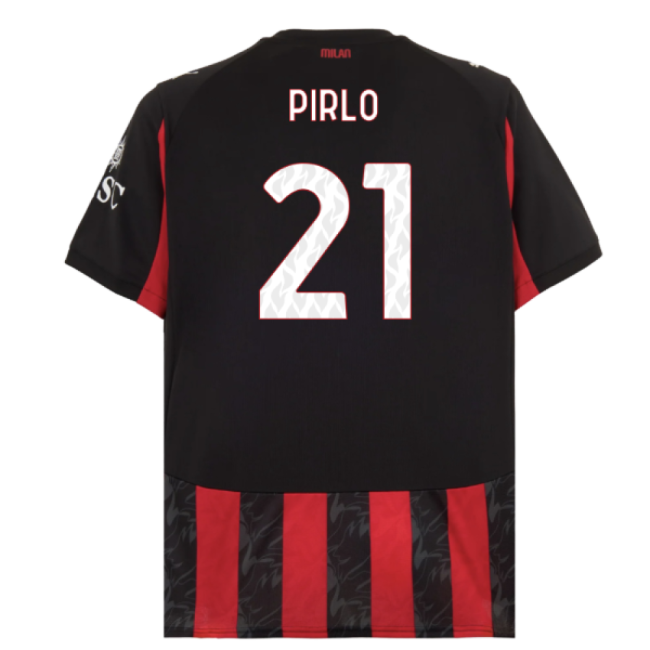 2025-2026 AC Milan Home Shirt (Pirlo 21)-Football Shirts Shop