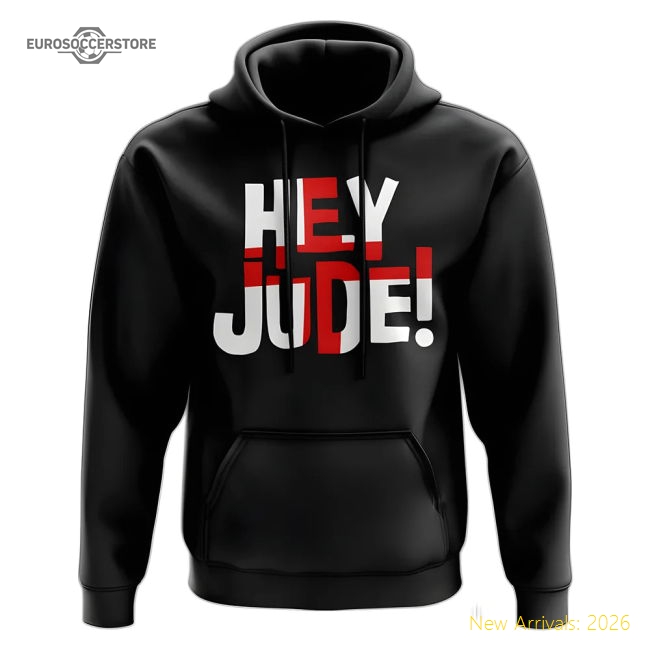 Hey Jude England Jude Bellingham Hoody (Black)-Football Shirts Shop