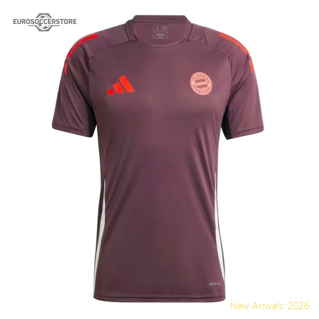 2024-2025 Bayern Munich Training Shirt (Shadow Maroon) (Lewandowski 9)-Football Shirts Shop