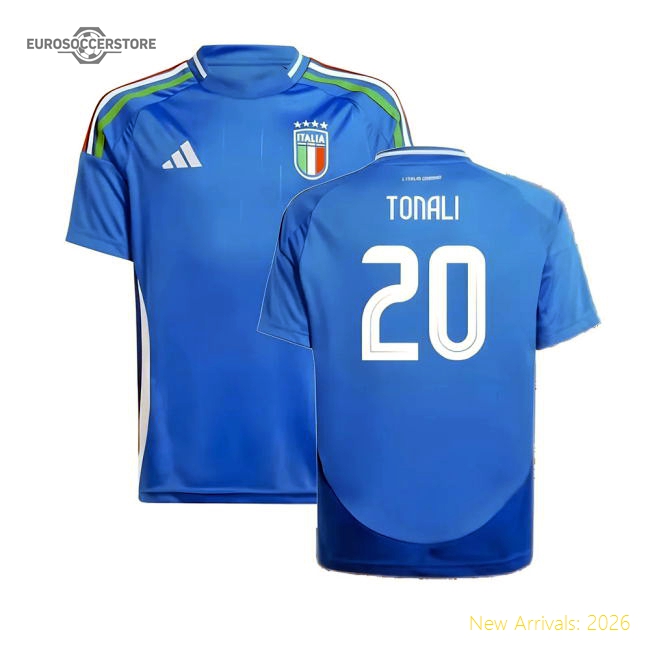 2024-2025 Italy Home Shirt (Kids) (TONALI 20)-Football Shirts Shop