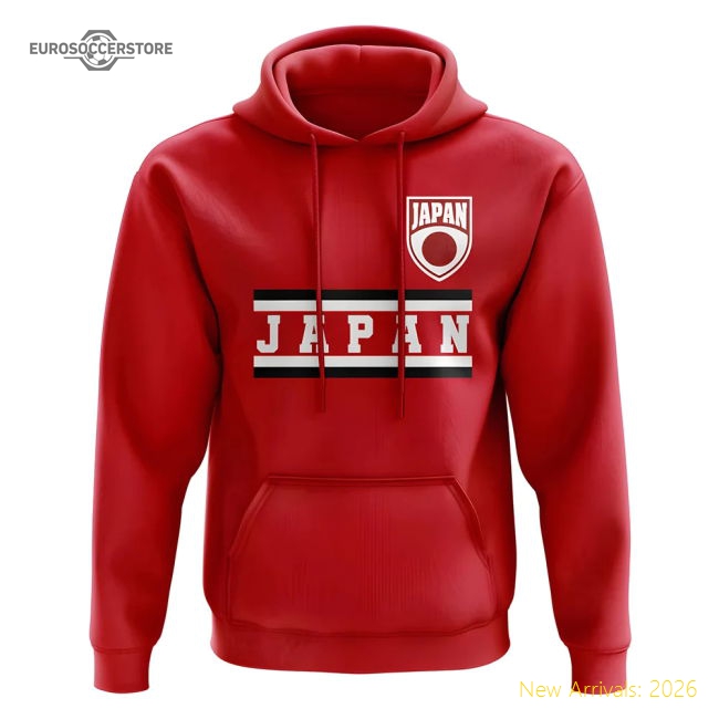Japan Core Football Country Hoody (Red)-Football Shirts Shop