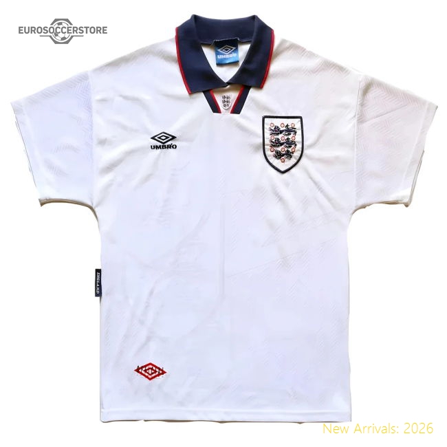 England 1993-1995 Home Shirt (L) (Excellent)-Football Shirts Shop