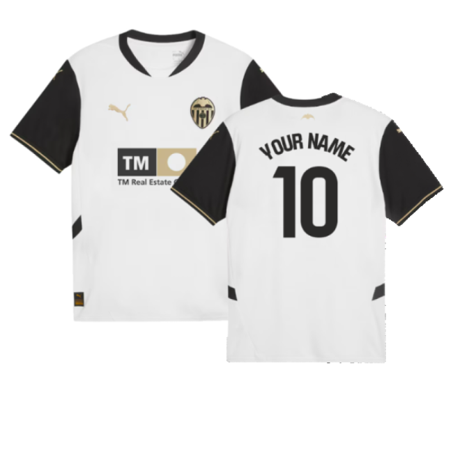 2024-2025 Valencia Home Shirt (Your Name)-Football Shirts Shop