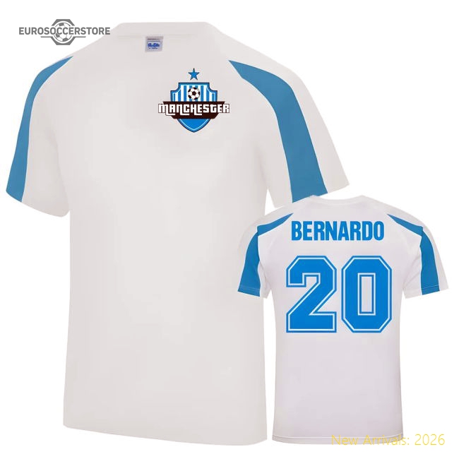 Bernardo Silva Man City Sports Training Jersey (White)-Football Shirts Shop