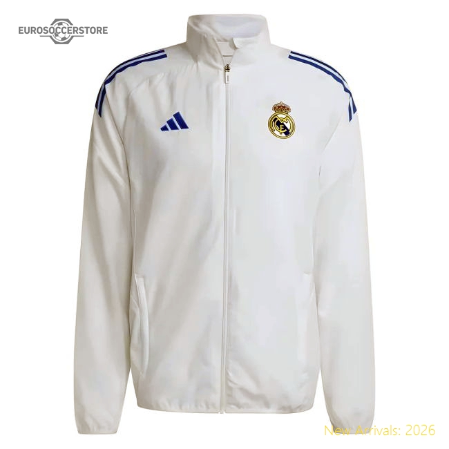 2025-2026 Real Madrid EU Presentation Jacket (White)-Football Shirts Shop