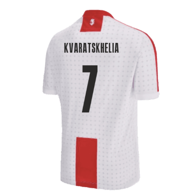 2024-2025 Georgia Home Shirt (Kids) (Kvaratskhelia 7)-Football Shirts Shop