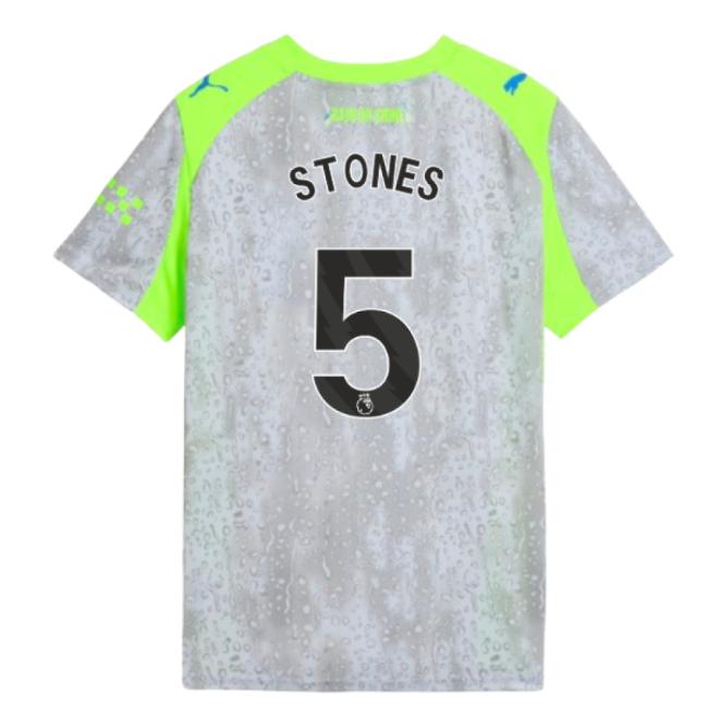 2025-2026 Man City Third Shirt (Kids) (Stones 5)-Football Shirts Shop