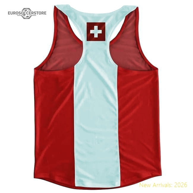 Switzerland Flag Running Vest-Football Shirts Shop