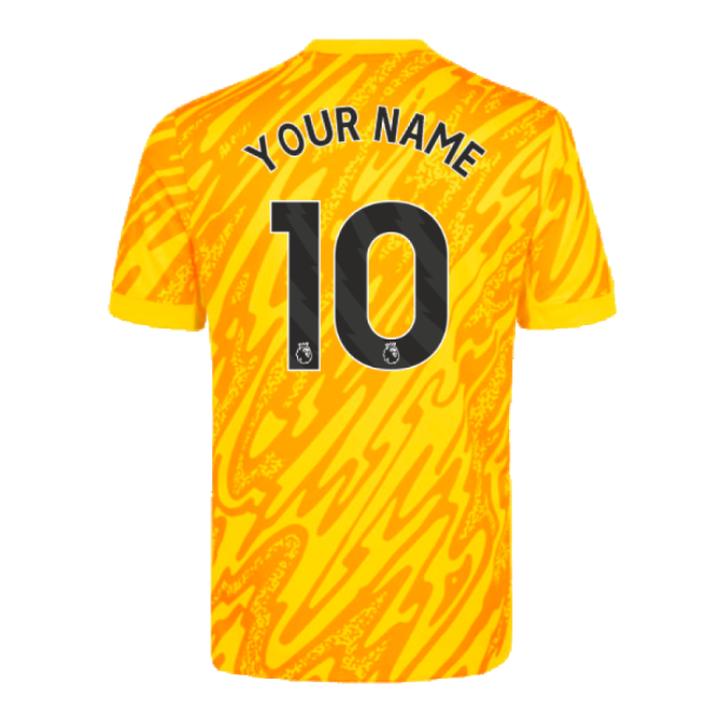 2024-2025 Tottenham Home Goalkeeper Shirt (Orange) - Kids (Your Name)-Football Shirts Shop
