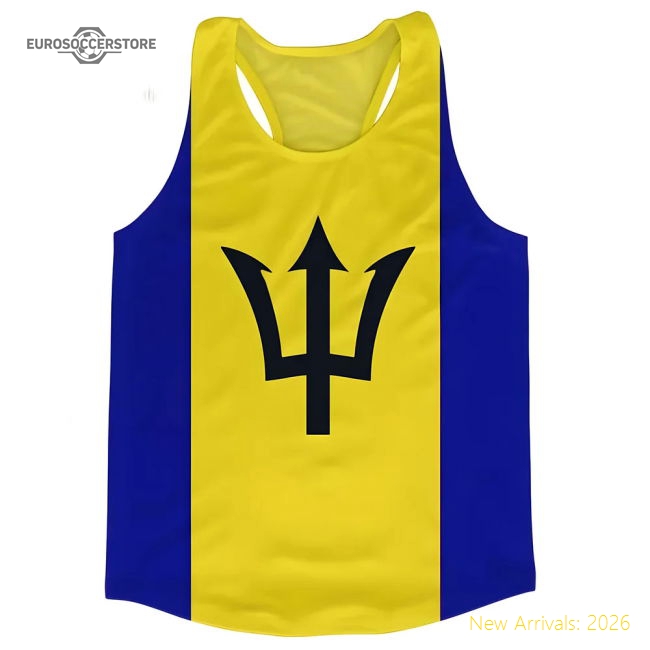 Barbados Flag Running Vest-Football Shirts Shop